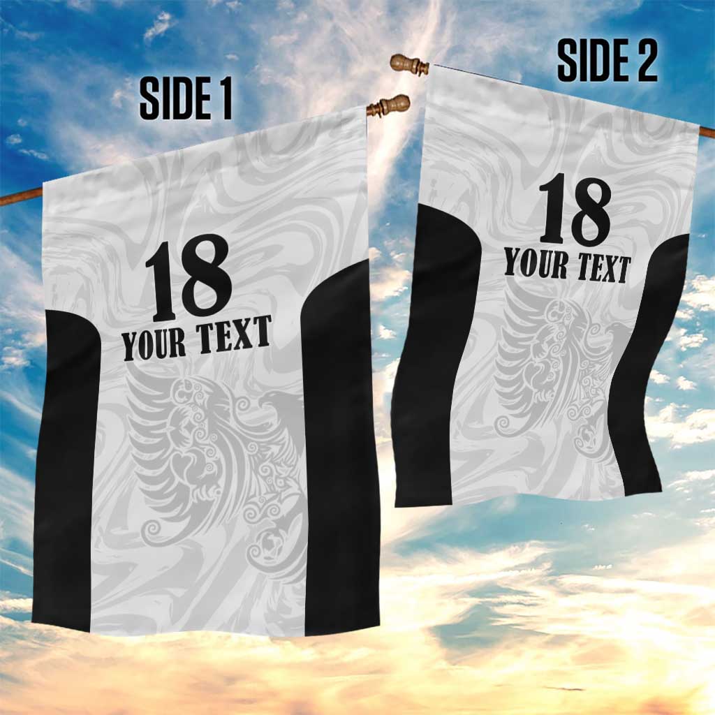 Custom Albania Football Pride Garden Flag Kuqezinjte Eagle White Version - Wonder Print Shop