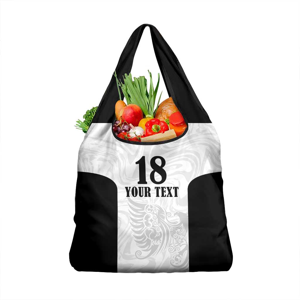 Custom Albania Football Pride Grocery Bag Kuqezinjte Eagle White Version - Wonder Print Shop