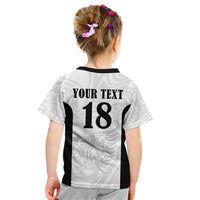 Custom Albania Football Pride Kid T Shirt Kuqezinjte Eagle White Version - Wonder Print Shop