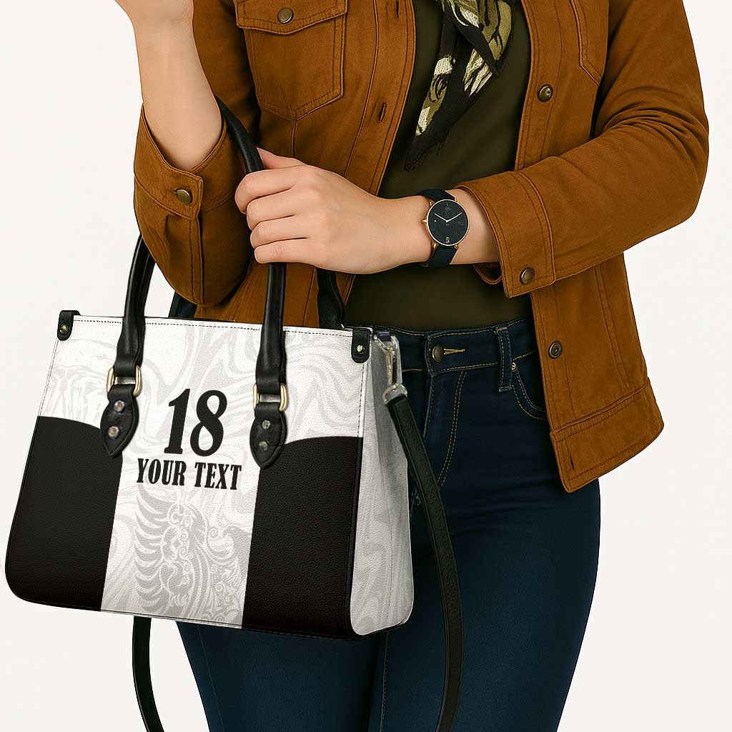 Custom Albania Football Pride Leather Bag Kuqezinjte Eagle White Version - Wonder Print Shop