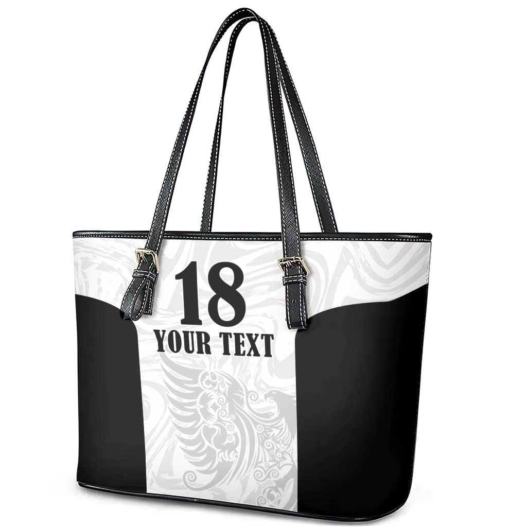 Custom Albania Football Pride Leather Tote Bag Kuqezinjte Eagle White Version - Wonder Print Shop