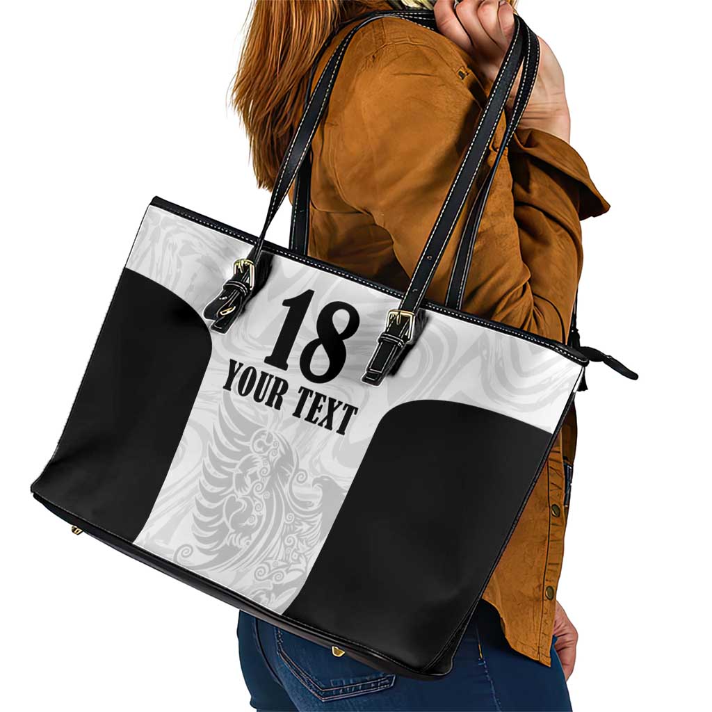 Custom Albania Football Pride Leather Tote Bag Kuqezinjte Eagle White Version - Wonder Print Shop