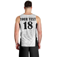 Custom Albania Football Pride Men Tank Top Kuqezinjte Eagle White Version - Wonder Print Shop