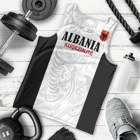 Custom Albania Football Pride Men Tank Top Kuqezinjte Eagle White Version - Wonder Print Shop