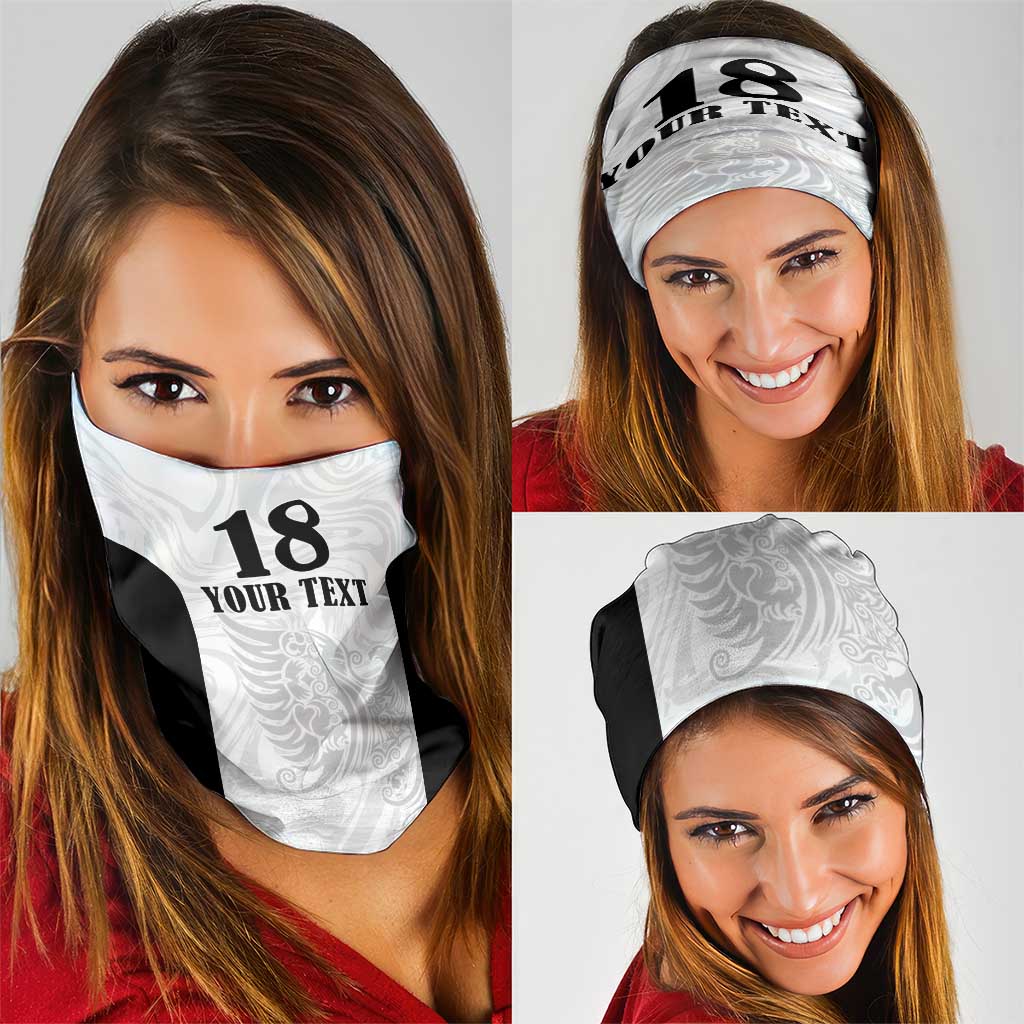 Custom Albania Football Pride Neck Gaiter Kuqezinjte Eagle White Version - Wonder Print Shop