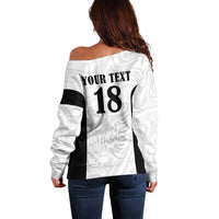 Custom Albania Football Pride Off Shoulder Sweater Kuqezinjte Eagle White Version - Wonder Print Shop