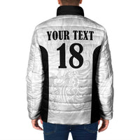 Custom Albania Football Pride Padded Jacket Kuqezinjte Eagle White Version - Wonder Print Shop