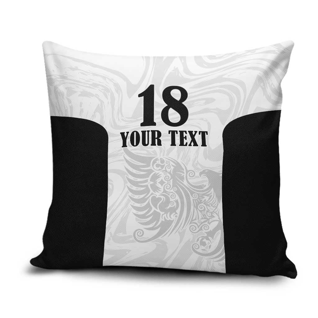 Custom Albania Football Pride Pillow Cover Kuqezinjte Eagle White Version - Wonder Print Shop