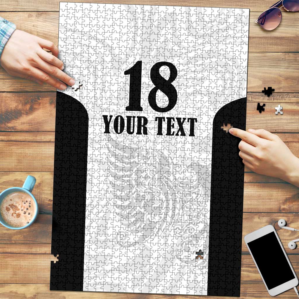 Custom Albania Football Pride Puzzle Kuqezinjte Eagle White Version - Wonder Print Shop