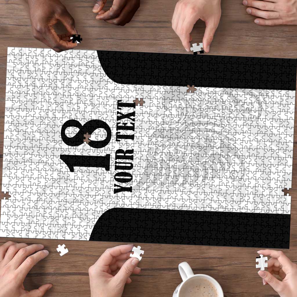 Custom Albania Football Pride Puzzle Kuqezinjte Eagle White Version - Wonder Print Shop