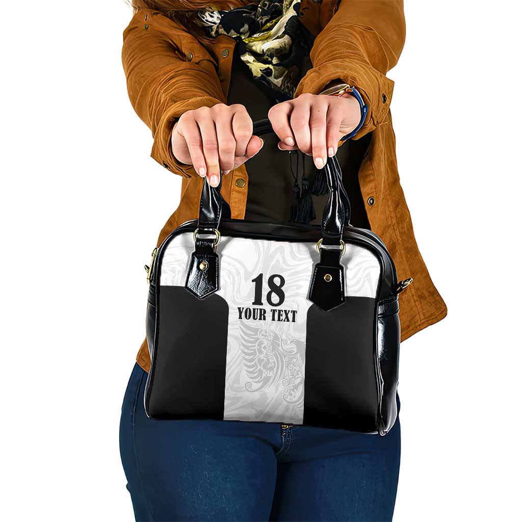 Custom Albania Football Pride Shoulder Handbag Kuqezinjte Eagle White Version - Wonder Print Shop