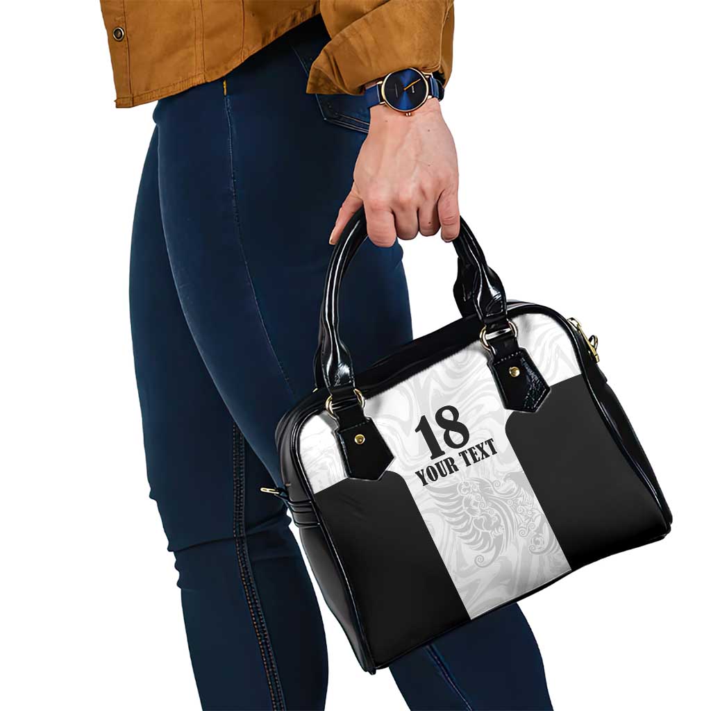 Custom Albania Football Pride Shoulder Handbag Kuqezinjte Eagle White Version - Wonder Print Shop
