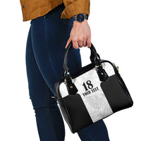 Custom Albania Football Pride Shoulder Handbag Kuqezinjte Eagle White Version - Wonder Print Shop