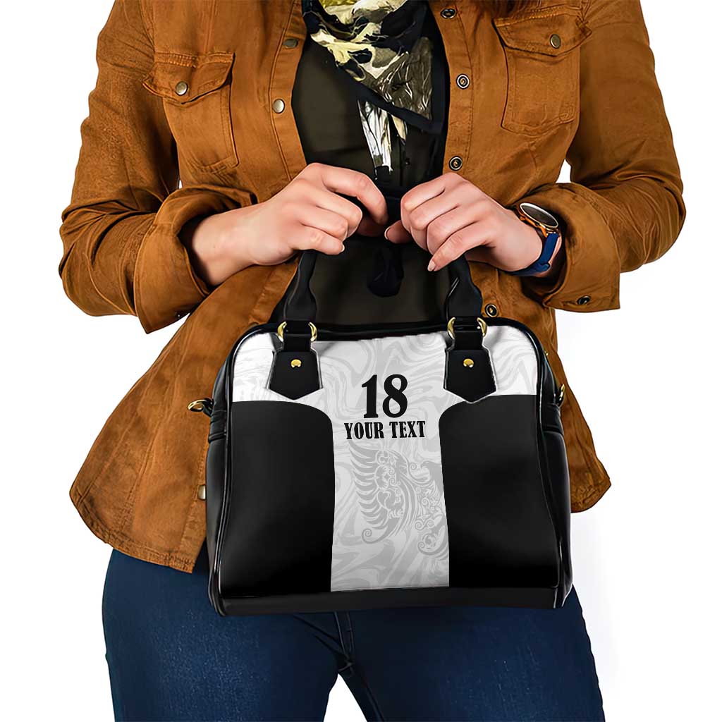 Custom Albania Football Pride Shoulder Handbag Kuqezinjte Eagle White Version - Wonder Print Shop