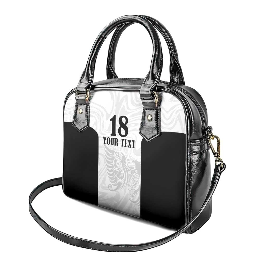Custom Albania Football Pride Shoulder Handbag Kuqezinjte Eagle White Version - Wonder Print Shop
