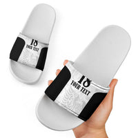 Custom Albania Football Pride Slide Sandals Kuqezinjte Eagle White Version - Wonder Print Shop