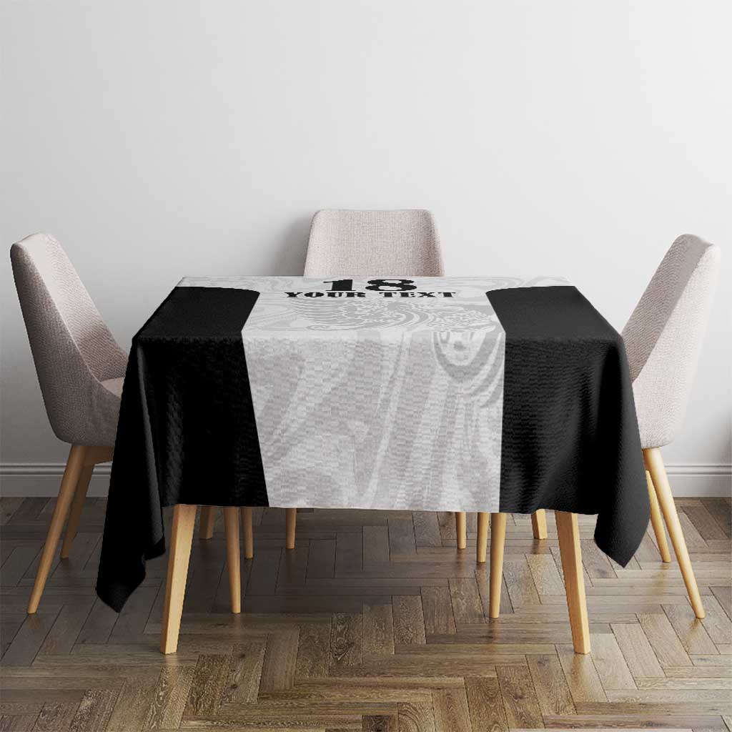 Custom Albania Football Pride Tablecloth Kuqezinjte Eagle White Version - Wonder Print Shop