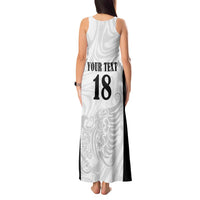 Custom Albania Football Pride Tank Maxi Dress Kuqezinjte Eagle White Version - Wonder Print Shop