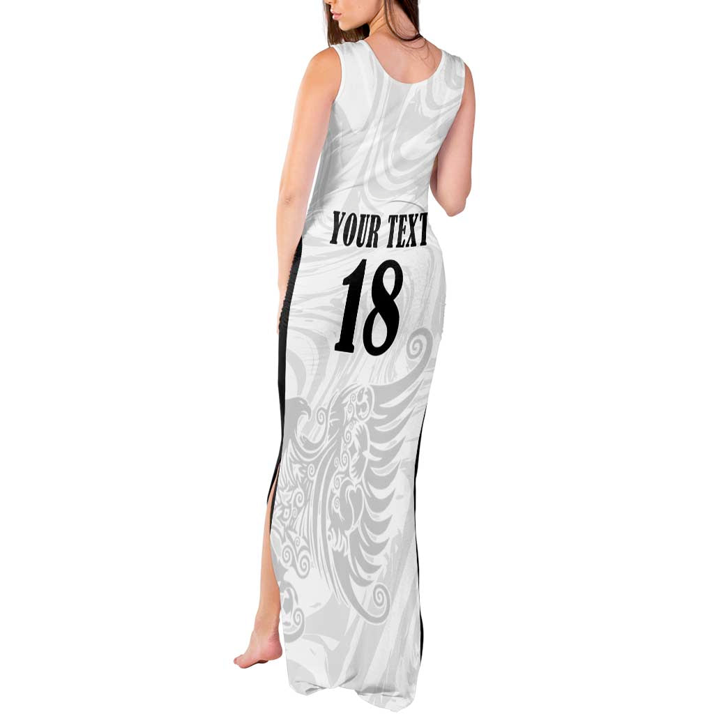 Custom Albania Football Pride Tank Maxi Dress Kuqezinjte Eagle White Version - Wonder Print Shop