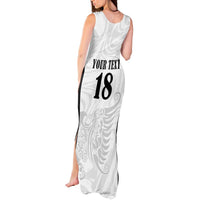 Custom Albania Football Pride Tank Maxi Dress Kuqezinjte Eagle White Version - Wonder Print Shop
