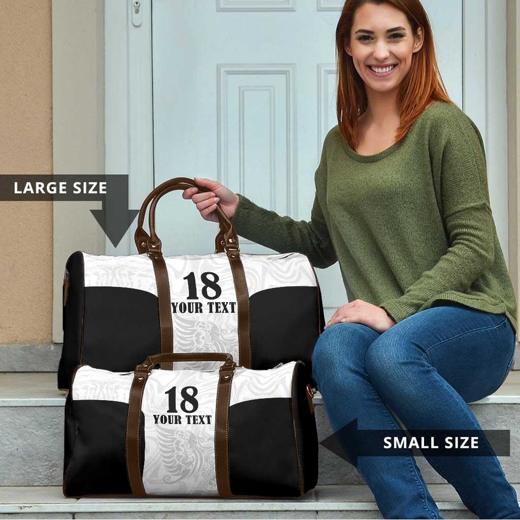 Custom Albania Football Pride Travel Bag Kuqezinjte Eagle White Version - Wonder Print Shop