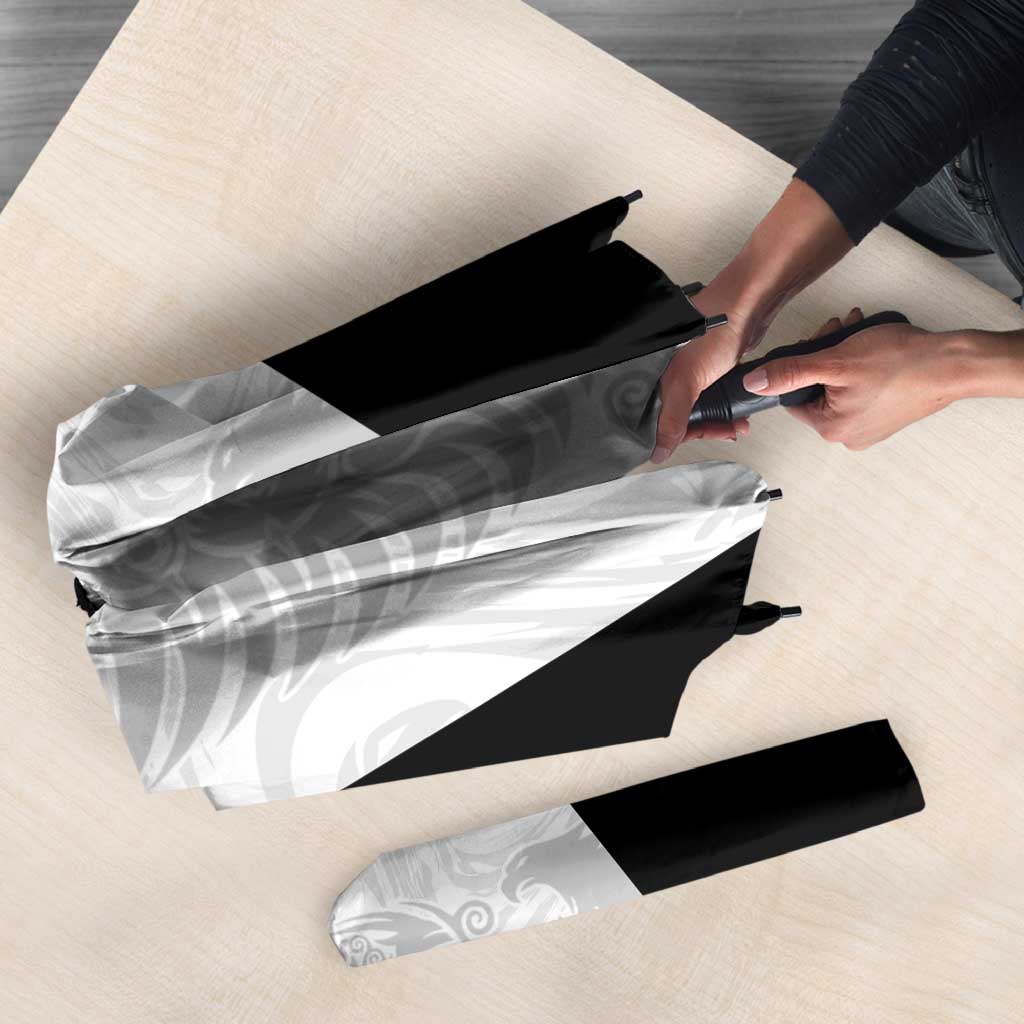 Custom Albania Football Pride Umbrella Kuqezinjte Eagle White Version - Wonder Print Shop