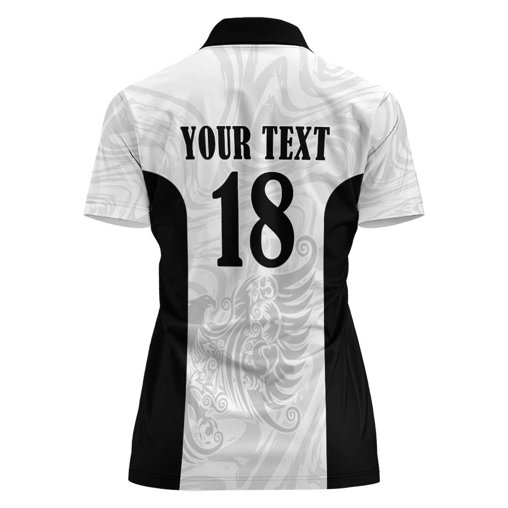 Custom Albania Football Pride Women Polo Shirt Kuqezinjte Eagle White Version - Wonder Print Shop