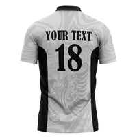 Custom Albania Football Pride Zipper Polo Shirt Kuqezinjte Eagle White Version - Wonder Print Shop