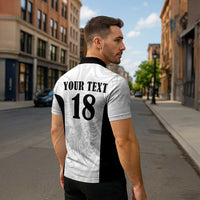 Custom Albania Football Pride Zipper Polo Shirt Kuqezinjte Eagle White Version - Wonder Print Shop