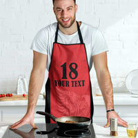 Custom Albania Football Pride Apron Kuqezinjte Eagle Red Version - Wonder Print Shop