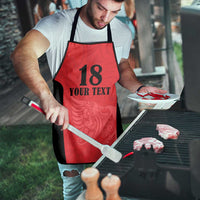 Custom Albania Football Pride Apron Kuqezinjte Eagle Red Version - Wonder Print Shop