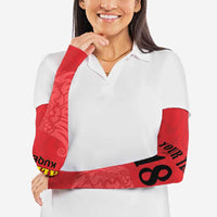 Custom Albania Football Pride Arm Sleeves Kuqezinjte Eagle Red Version - Wonder Print Shop