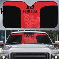 Custom Albania Football Pride Auto Sun Shade Kuqezinjte Eagle Red Version - Wonder Print Shop