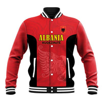 Custom Albania Football Pride Baseball Jacket Kuqezinjte Eagle Red Version - Wonder Print Shop