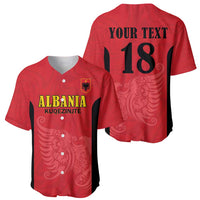 Custom Albania Football Pride Baseball Jersey Kuqezinjte Eagle Red Version - Wonder Print Shop