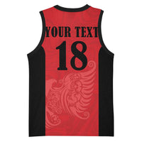 Custom Albania Football Pride Basketball Jersey Kuqezinjte Eagle Red Version - Wonder Print Shop