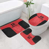 Custom Albania Football Pride Bathroom Set Kuqezinjte Eagle Red Version - Wonder Print Shop
