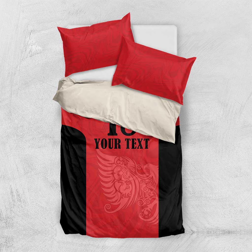 Custom Albania Football Pride Bedding Set Kuqezinjte Eagle Red Version - Wonder Print Shop