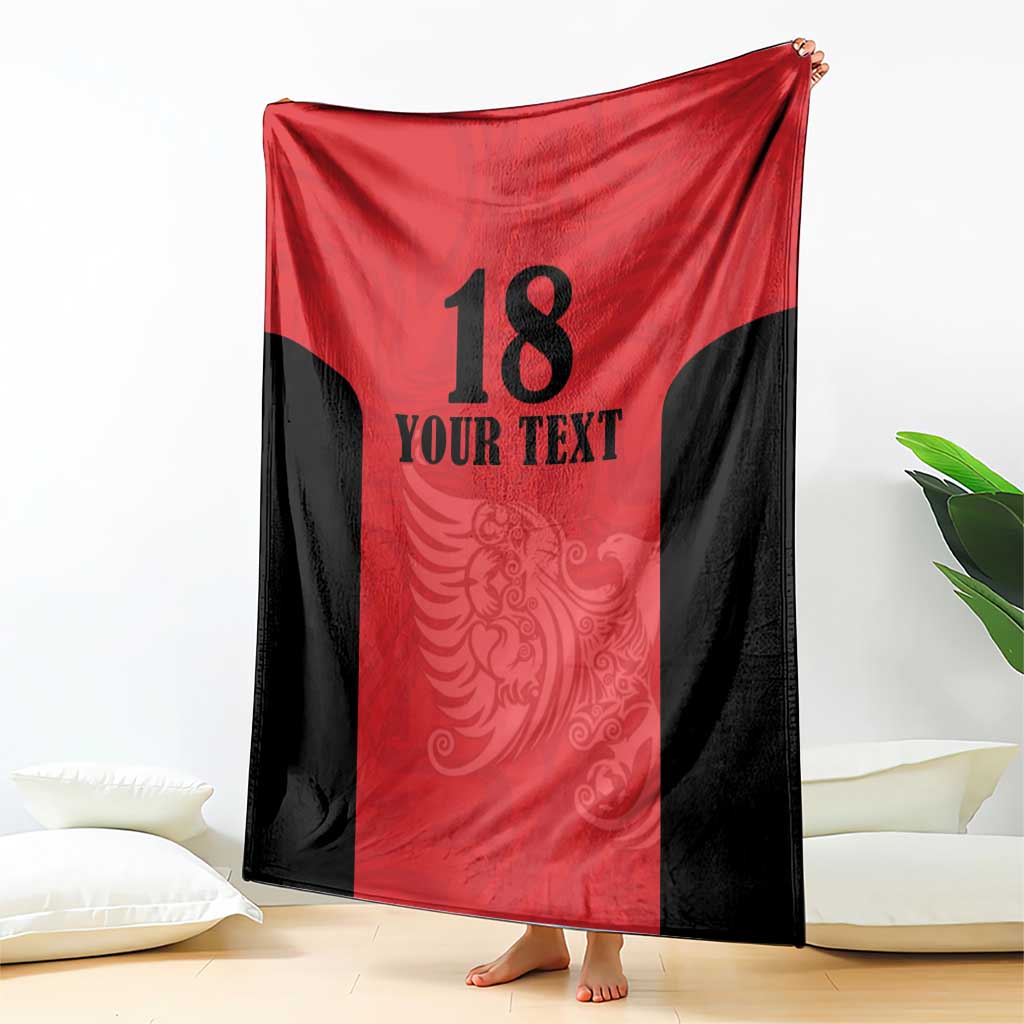 Custom Albania Football Pride Blanket Kuqezinjte Eagle Red Version - Wonder Print Shop