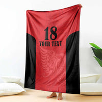 Custom Albania Football Pride Blanket Kuqezinjte Eagle Red Version - Wonder Print Shop