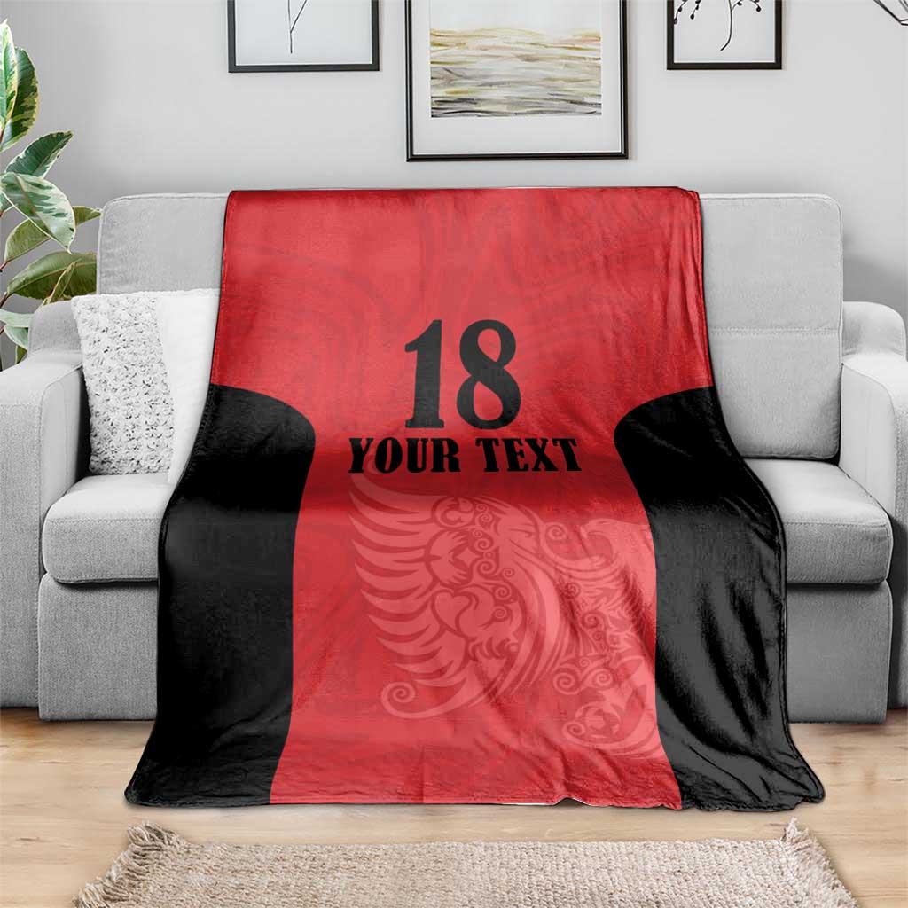 Custom Albania Football Pride Blanket Kuqezinjte Eagle Red Version - Wonder Print Shop