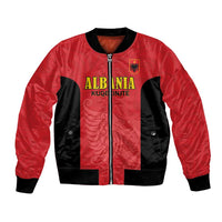 Custom Albania Football Pride Bomber Jacket Kuqezinjte Eagle Red Version - Wonder Print Shop