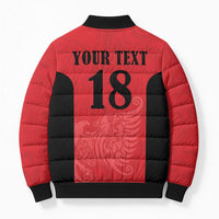 Custom Albania Football Pride Bomber Puffer Jacket Kuqezinjte Eagle Red Version - Wonder Print Shop