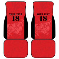 Custom Albania Football Pride Car Mats Kuqezinjte Eagle Red Version - Wonder Print Shop