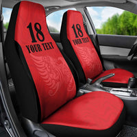 Custom Albania Football Pride Car Seat Cover Kuqezinjte Eagle Red Version - Wonder Print Shop