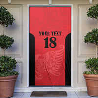 Custom Albania Football Pride Door Cover Kuqezinjte Eagle Red Version - Wonder Print Shop