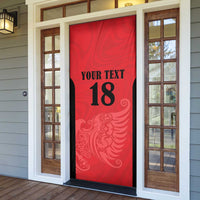 Custom Albania Football Pride Door Cover Kuqezinjte Eagle Red Version - Wonder Print Shop