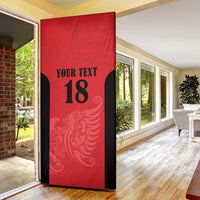 Custom Albania Football Pride Door Cover Kuqezinjte Eagle Red Version - Wonder Print Shop