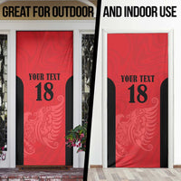 Custom Albania Football Pride Door Cover Kuqezinjte Eagle Red Version - Wonder Print Shop