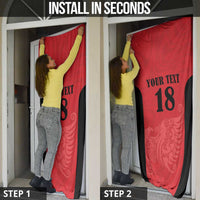 Custom Albania Football Pride Door Cover Kuqezinjte Eagle Red Version - Wonder Print Shop